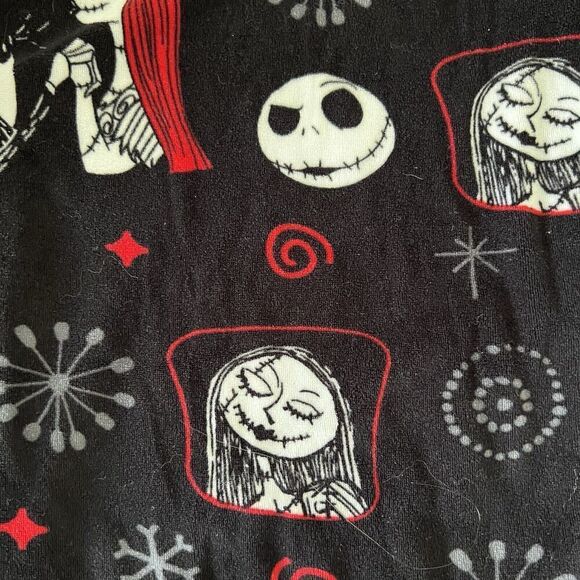 Disney Nightmare Before Christmas Lounge Pants 2X Black Fleece Jogger Pajamas - Picture 4 of 12